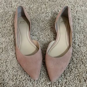 Pink suede flats 7.5